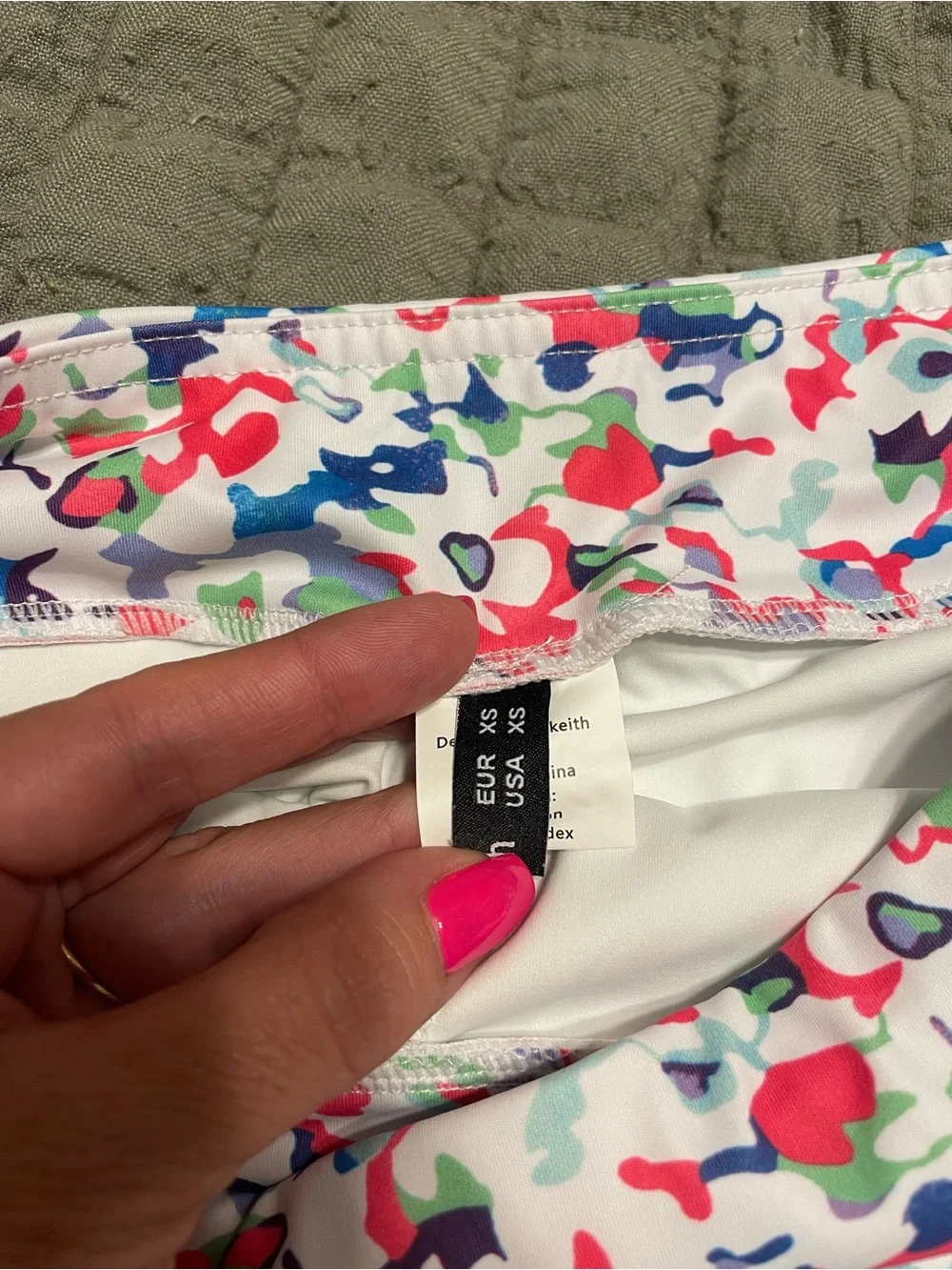 Floral Multicolor A-Line Skirt - White Base
